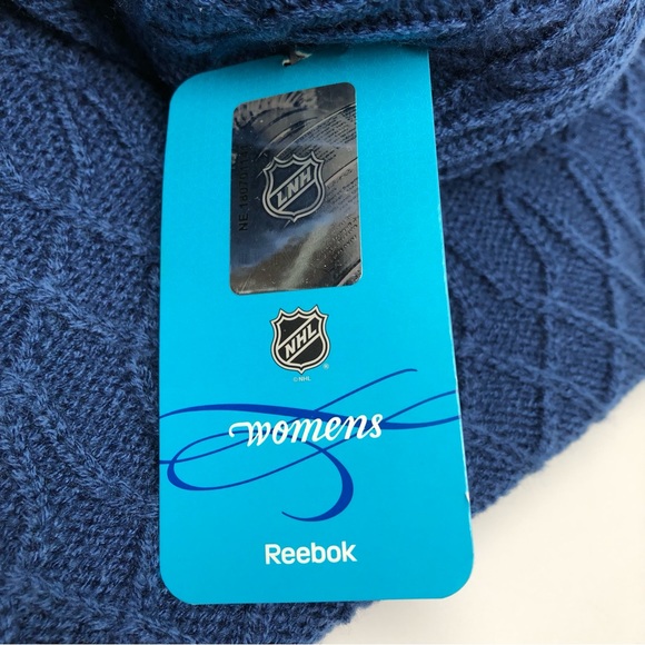 Reebok Edmonton Oilers Infinity Knit Scarf NHL Hockey Blue Embroidered OS New - Picture 3 of 4